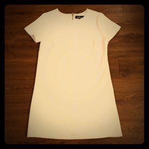 White shift dress